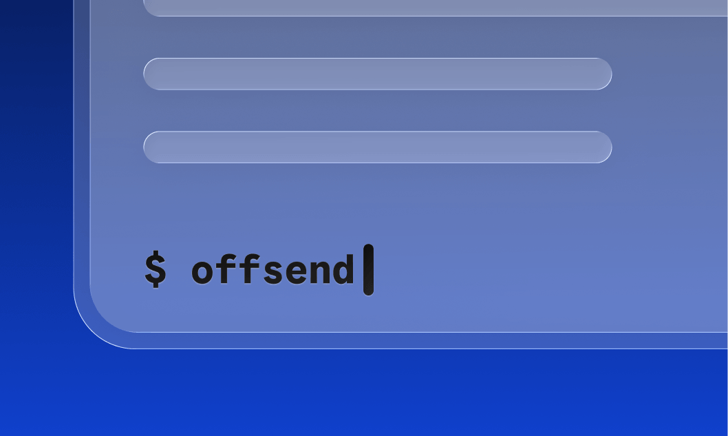 Offsend CLI terminal interface preview